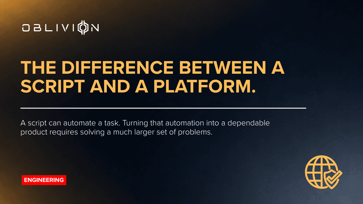The difference between a script and a platform