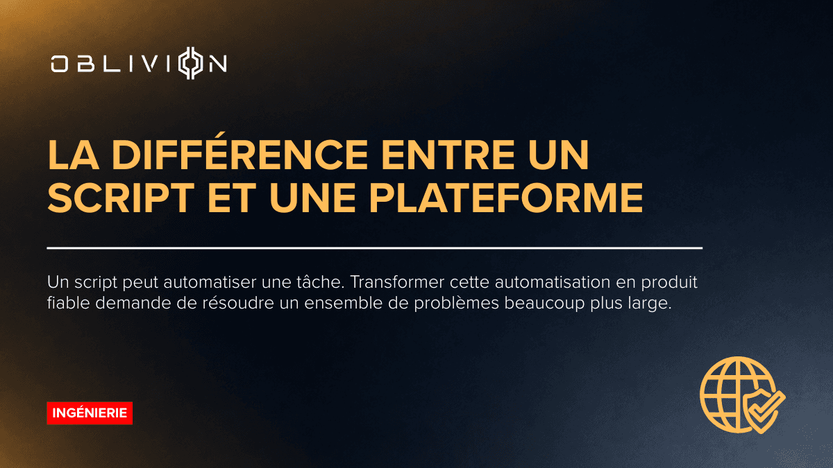La différence entre un script et une plateforme